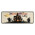 thumbnail image 1 of 2 Piece Halloween Plaid Kitchen Rug Sets Spooky Ghost Boo Kitchen Runner Absobent Kitchen Floor Matfor Bathroom Room (47x17+30x17 Inches), 1 of 7