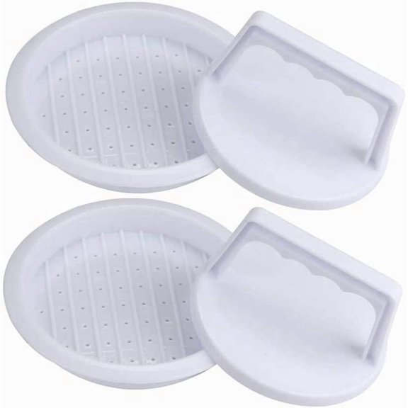 2 Piece Hamburger Press, Plastic Burger Press, Hamburger Maker Meat Press Set