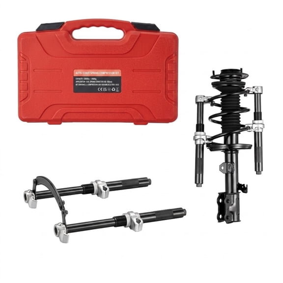 2-Piece Heavy Duty Macpherson Strut Spring Compressor Tool Set, 2646 lbs Capacity Coil Spring Compressor with Safety Bracket and Case for Cars, Trucks, ATV, UTV