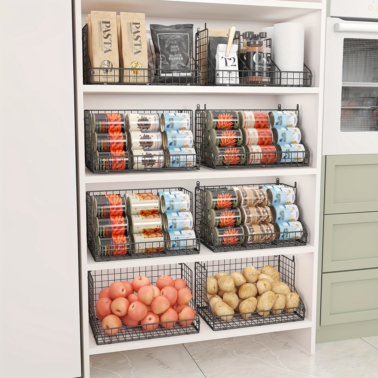 All Clad Canning Rack 2-Piece Heavy-Duty Stackable Metal Canning Rack with Adjustable Shelves ...