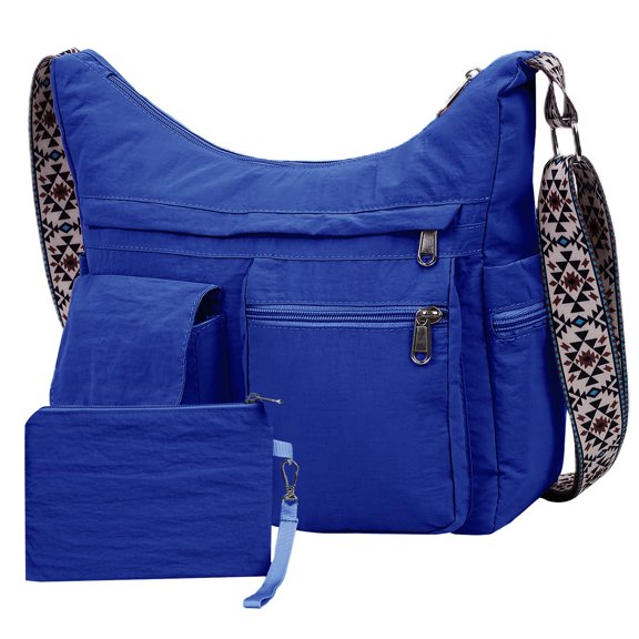 2-Piece High-Quality Nylon Tote Bag Set for Women – Lightweight with Multi-Pocket Design, Versatile as Crossbody or Shoulder Bags. Perfect for Daily Use, Work, Shopping & Outdoor Activities