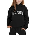 thumbnail image 1 of 2 Piece Hoodie Lounge Set Girls Tracksuit, Track Jackets And Pants 2 Piece Outfit Boys Hoodie Sweatsuit Jogger Set Y2K Hoodie Sweatshirt Sweatpants For Kids 2025 Fashion Clothing #02 Black1,10-11Y, 1 of 3