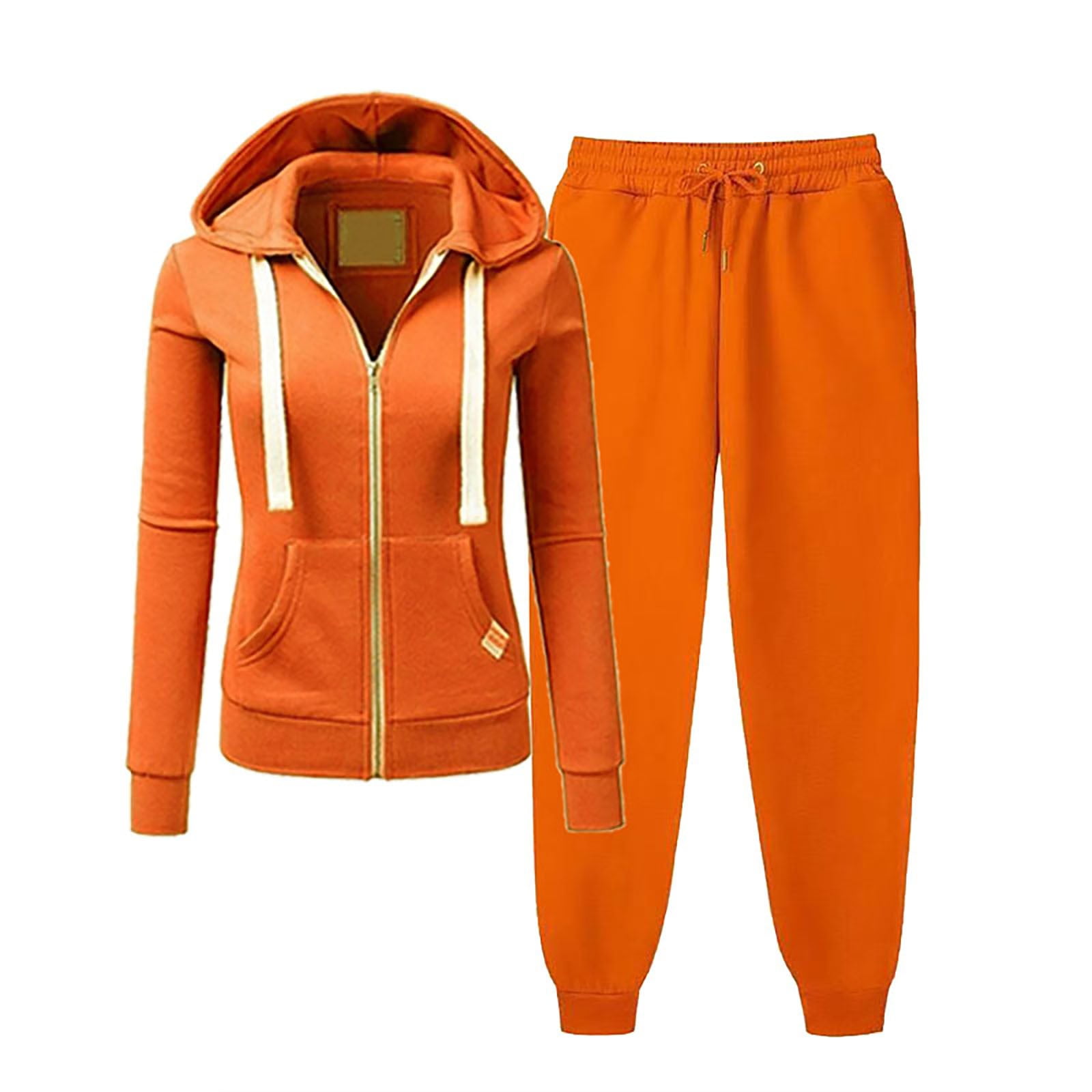 Half Zip Long Sleeve Hoodie and Pants 2pcs Outfit