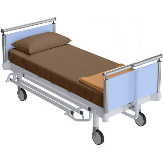 2 Piece Hospital Bed Fitted Sheet Sheets for Hospital Bed Cotton - Pack of 2 Fitted Sheets- Egyptian Cotton 400 TC - Hospital Bed Sheets (Taupe, 36" x 84"x 4")