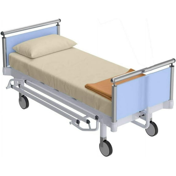 2 Piece Hospital Bed Fitted Sheet Twin XL Sheets for Hospital Bed Cotton - Pack of 2 Fitted Sheets- Egyptian Cotton 400 TC - Hospital Bed Sheets (Ivory, Twin XL 39" x 80"x 4")