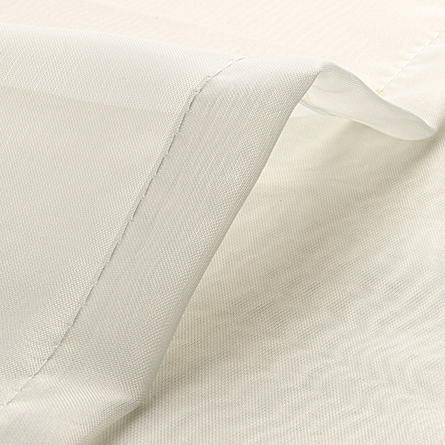 2 Piece Ivory Window Sheer Curtains Grommet Panels 54" X 63" Total 108" X 63" Inch Length for Bedroom/Living Room