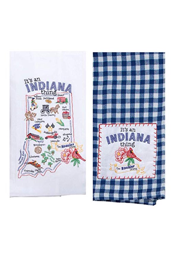 Kay Dee 2 Piece Home State of Indiana Kitchen Dish Bundle Towel