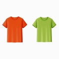 thumbnail image 1 of 2 Piece Kids Solid Short Sleeve T-Shirt Crewneck Soft Tee for Toddler Boys Girls (Size 2T-14Y) Teen Clothes Boys, 1 of 4