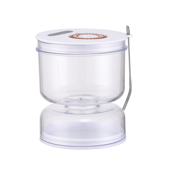 2-Piece Kimchi Jar Set with Separate Dry and Wet Compartments and Fork
