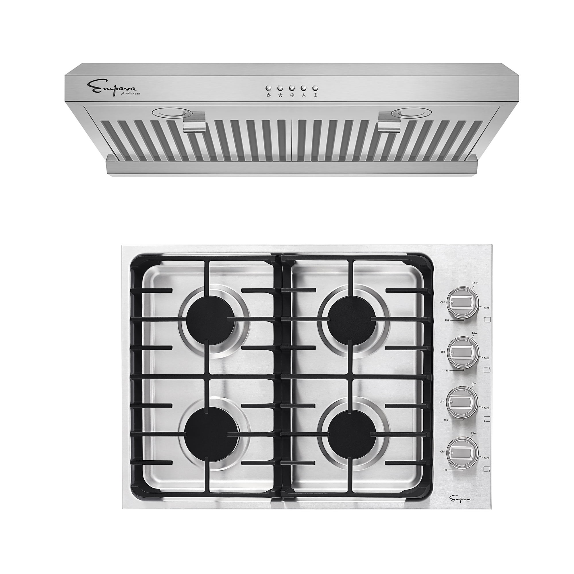 2 Piece Kitchen Appliances Packages Including 30" Gas Cooktop and 30