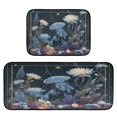 thumbnail image 1 of 2-Piece Kitchen Mat Set Non Slip Washable Floor Mats Decorative Rugs for Kitchen Sink Laundry Bioluminescent Marine Plants, 1 of 7