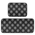 thumbnail image 1 of 2-Piece Kitchen Mat Set Non Slip Washable Floor Mats Decorative Rugs for Kitchen Sink Laundry Black and White Lace Pattern, 1 of 7