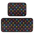 thumbnail image 1 of 2-Piece Kitchen Mat Set Non Slip Washable Floor Mats Decorative Rugs for Kitchen Sink Laundry Colorful Palm Tree Icons, 1 of 7
