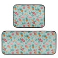 thumbnail image 1 of 2-Piece Kitchen Mat Set Non Slip Washable Floor Mats Decorative Rugs for Kitchen Sink Laundry Flamingos and Pomegranates Pattern, 1 of 7
