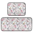 thumbnail image 1 of 2-Piece Kitchen Mat Set Non Slip Washable Floor Mats Decorative Rugs for Kitchen Sink Laundry Flowers and Birds Pattern, 1 of 7