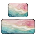thumbnail image 1 of 2-Piece Kitchen Mat Set Non Slip Washable Floor Mats Decorative Rugs for Kitchen Sink Laundry Flowing Geological Textures, 1 of 7
