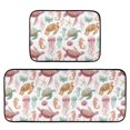 thumbnail image 1 of 2-Piece Kitchen Mat Set Non Slip Washable Floor Mats Decorative Rugs for Kitchen Sink Laundry Happy Turtles and Jellyfish Pattern, 1 of 7