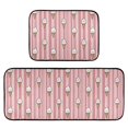 thumbnail image 1 of 2-Piece Kitchen Mat Set Non Slip Washable Floor Mats Decorative Rugs for Kitchen Sink Laundry Ice Cream Pattern with Striped, 1 of 7