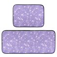 thumbnail image 1 of 2-Piece Kitchen Mat Set Non Slip Washable Floor Mats Decorative Rugs for Kitchen Sink Laundry Lavender Glitter Stars Pattern, 1 of 7