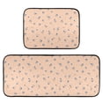 thumbnail image 1 of 2-Piece Kitchen Mat Set Non Slip Washable Floor Mats Decorative Rugs for Kitchen Sink Laundry Small Blue and Orange Flowers, 1 of 7
