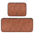 thumbnail image 1 of 2-Piece Kitchen Mat Set Non Slip Washable Floor Mats Decorative Rugs for Kitchen Sink Laundry Terracotta Tones Feather, 1 of 7