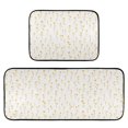 thumbnail image 1 of 2-Piece Kitchen Mat Set Non Slip Washable Floor Mats Decorative Rugs for Kitchen Sink Laundry Tiny Yellow Flowers Pattern, 1 of 7