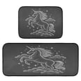 thumbnail image 1 of 2-Piece Kitchen Mat Set Non Slip Washable Floor Mats Decorative Rugs for Kitchen Sink Laundry Unicorn Made Of White Dots, 1 of 7