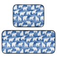 thumbnail image 1 of 2-Piece Kitchen Mat Set Non Slip Washable Floor Mats Decorative Rugs for Kitchen Sink Laundry White Polar Bears Pattern, 1 of 7