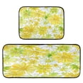 thumbnail image 1 of 2-Piece Kitchen Mat Set Non Slip Washable Floor Mats Decorative Rugs for Kitchen Sink Laundry Yellow Daisy Pattern, 1 of 7