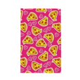 2 Piece Kitchen Mats for Floor, Cute Pizza Pink Love Kitchen Rugs Non