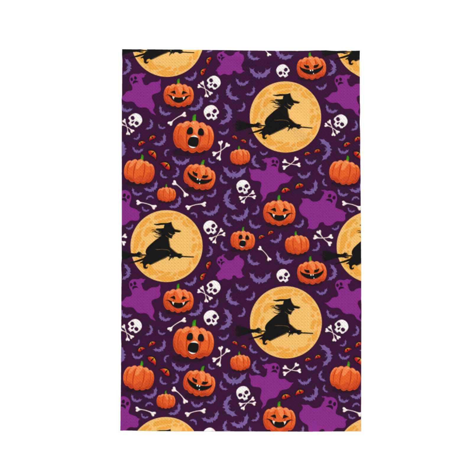 2 Piece Kitchen Mats for Floor, Halloween Witch Pumpkins Kitchen Rugs