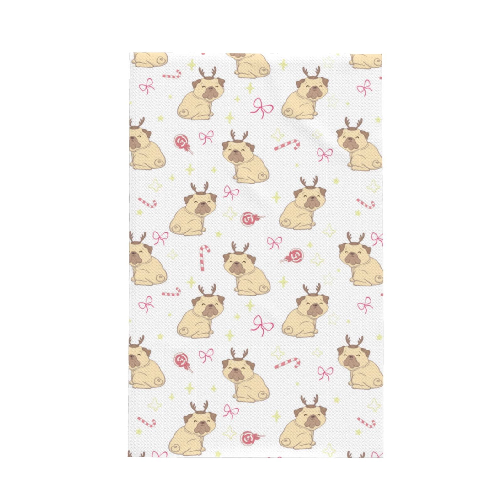2 Piece Kitchen Mats for Floor, Smile Cute French Bulldog Kitchen Rugs