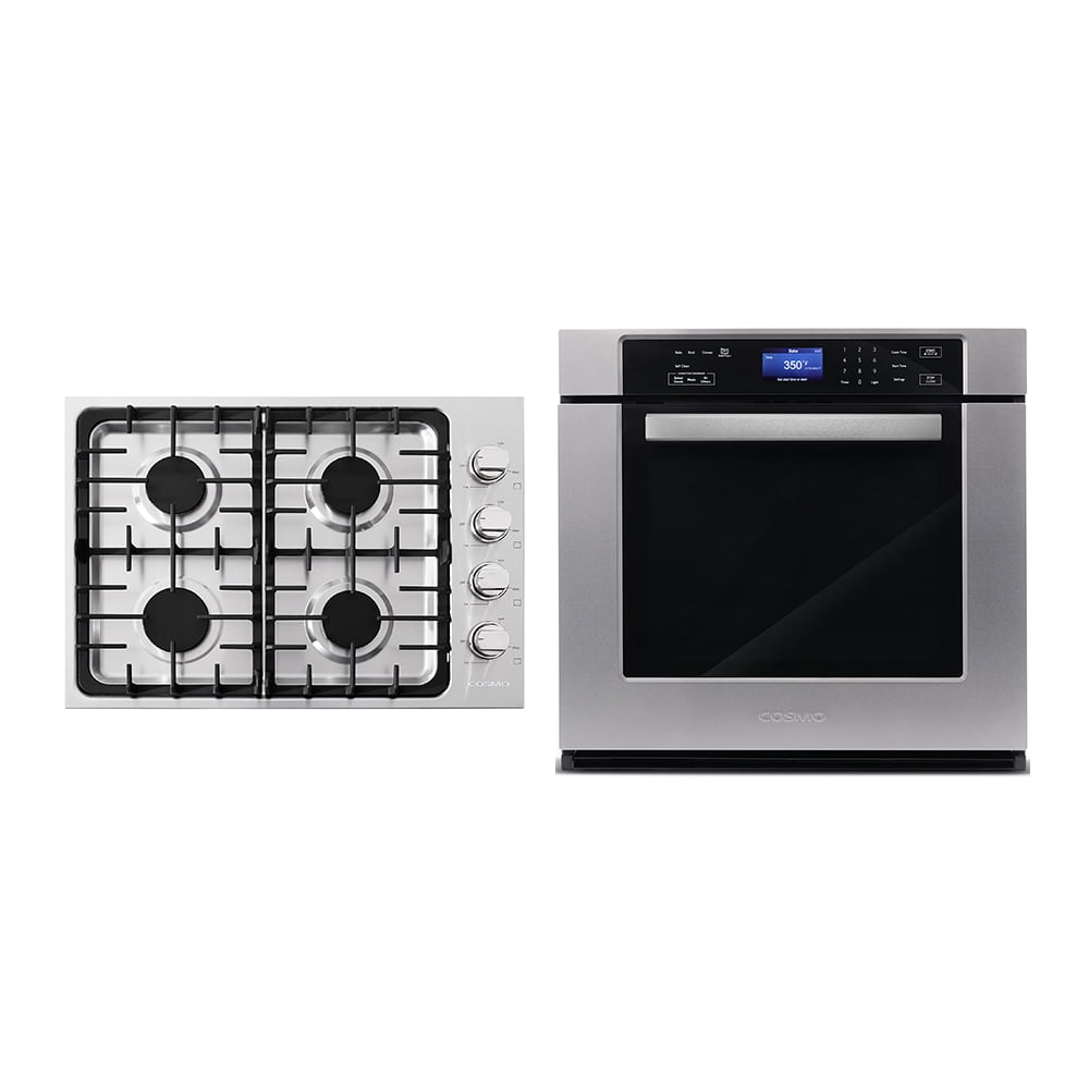 2 Piece Kitchen Package with 30" Drop In Gas Cooktop & 24" Electric Wall Oven