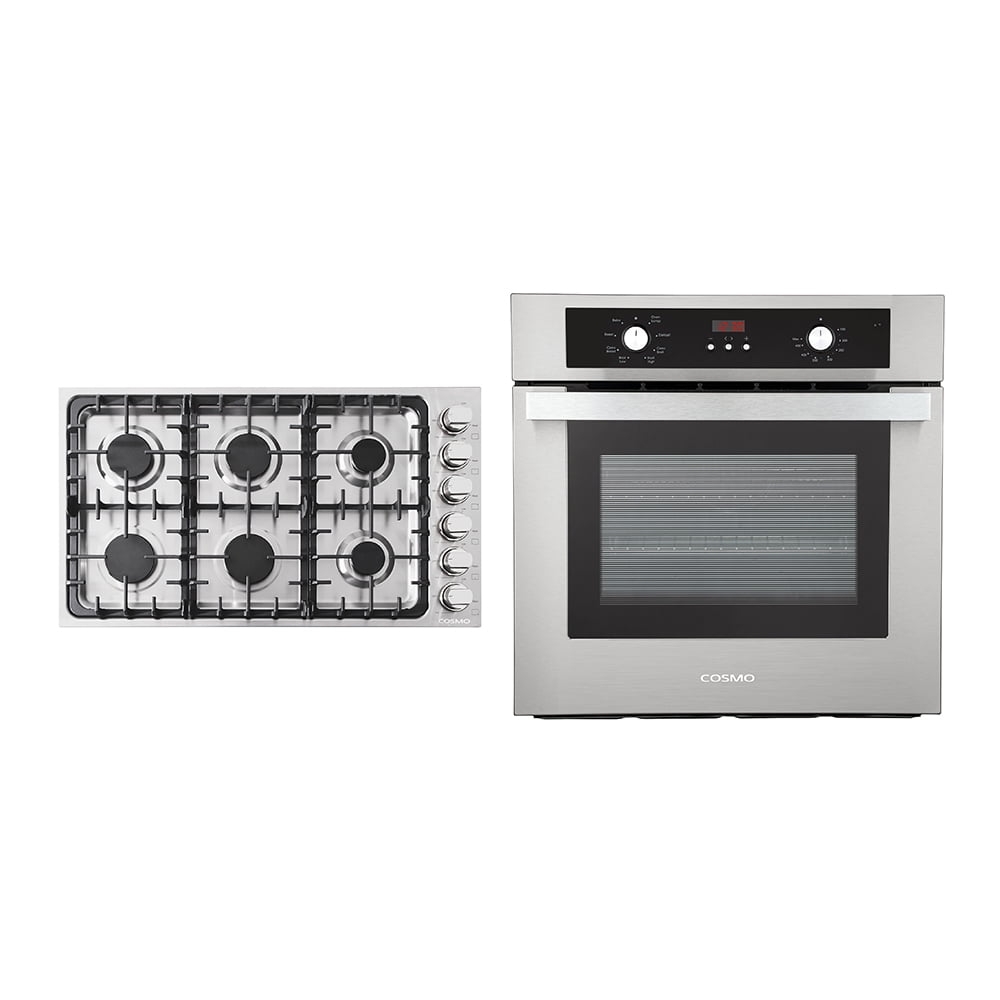 2 Piece Kitchen Package with 36" Drop In Gas Cooktop & 24" Electric Wall Oven