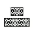 thumbnail image 1 of 2 Piece Kitchen Rugs Set Non Slip Machine Washable Fatigue Defend Floor Mats Cozy Low Pile Stain Counteractive for Sink Stove Office Laundry Room 15.75x23.62in 15.75x47.24in Multicolor Polyester, 1 of 5