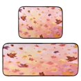 thumbnail image 1 of 2-Piece Kitchen Rugs Set Non-Slip Mats Carpet Floor for Kitchen, Bathroom (19.7"x27.6" & 19.7"x47.2") Autumn Leaves Falling, 1 of 7