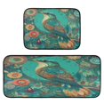 thumbnail image 1 of 2-Piece Kitchen Rugs Set Non-Slip Mats Carpet Floor for Kitchen, Bathroom (19.7"x27.6" & 19.7"x47.2") Beautiful Psychedelic Bird, 1 of 7
