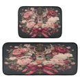 thumbnail image 1 of 2-Piece Kitchen Rugs Set Non-Slip Mats Carpet Floor for Kitchen, Bathroom (19.7"x27.6" & 19.7"x47.2") Beautiful and Detailed Deer, 1 of 7