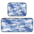 thumbnail image 1 of 2-Piece Kitchen Rugs Set Non-Slip Mats Carpet Floor for Kitchen, Bathroom (19.7"x27.6" & 19.7"x47.2") Blue Tie-dye Pattern, 1 of 7