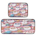 thumbnail image 1 of 2-Piece Kitchen Rugs Set Non-Slip Mats Carpet Floor for Kitchen, Bathroom (19.7"x27.6" & 19.7"x47.2") Cartoon-style Santa Claus, 1 of 7