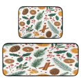thumbnail image 1 of 2-Piece Kitchen Rugs Set Non-Slip Mats Carpet Floor for Kitchen, Bathroom (19.7"x27.6" & 19.7"x47.2") Christmas Spices and Holly Leaves, 1 of 7