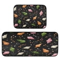 thumbnail image 1 of 2-Piece Kitchen Rugs Set Non-Slip Mats Carpet Floor for Kitchen, Bathroom (19.7"x27.6" & 19.7"x47.2") Colorful Swirl-shaped Candies, 1 of 7