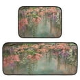 thumbnail image 1 of 2-Piece Kitchen Rugs Set Non-Slip Mats Carpet Floor for Kitchen, Bathroom (19.7"x27.6" & 19.7"x47.2") Enchanted Flowers Painting, 1 of 7