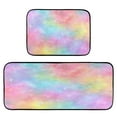 thumbnail image 1 of 2-Piece Kitchen Rugs Set Non-Slip Mats Carpet Floor for Kitchen, Bathroom (19.7"x27.6" & 19.7"x47.2") Pastel Rainbow Tie-dye, 1 of 7