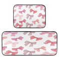 thumbnail image 1 of 2-Piece Kitchen Rugs Set Non-Slip Mats Carpet Floor for Kitchen, Bathroom (19.7"x27.6" & 19.7"x47.2") Pink Bows Pattern, 1 of 7