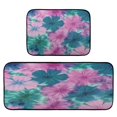 thumbnail image 1 of 2-Piece Kitchen Rugs Set Non-Slip Mats Carpet Floor for Kitchen, Bathroom (19.7"x27.6" & 19.7"x47.2") Pink and Teal Tie-dye, 1 of 7