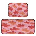 thumbnail image 1 of 2-Piece Kitchen Rugs Set Non-Slip Mats Carpet Floor for Kitchen, Bathroom (19.7"x27.6" & 19.7"x47.2") Red Maple Leaf Pattern, 1 of 7