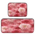 thumbnail image 1 of 2-Piece Kitchen Rugs Set Non-Slip Mats Carpet Floor for Kitchen, Bathroom (19.7"x27.6" & 19.7"x47.2") Red Watercolor Flowers, 1 of 7
