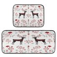 thumbnail image 1 of 2-Piece Kitchen Rugs Set Non-Slip Mats Carpet Floor for Kitchen, Bathroom (19.7"x27.6" & 19.7"x47.2") Reindeer Pattern, 1 of 7