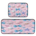 thumbnail image 1 of 2-Piece Kitchen Rugs Set Non-Slip Mats Carpet Floor for Kitchen, Bathroom (19.7"x27.6" & 19.7"x47.2") Seashells and Bows, 1 of 7
